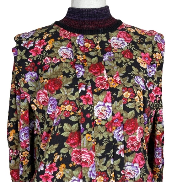 Vintage Leslie Fay 80s Floral Print Sports Top & Pencil Skirt Coordinates - Picture 9 of 14